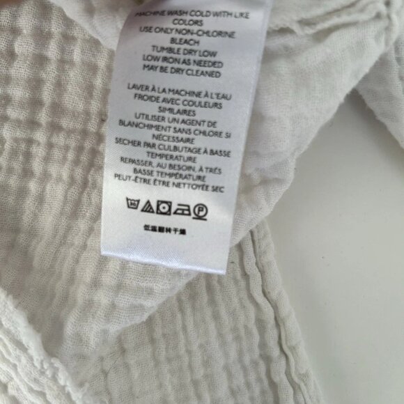 UO Urban Outfitters Gauze Cotton Button-Down Muslin White Shirt Womens Small - Picture 8 of 9